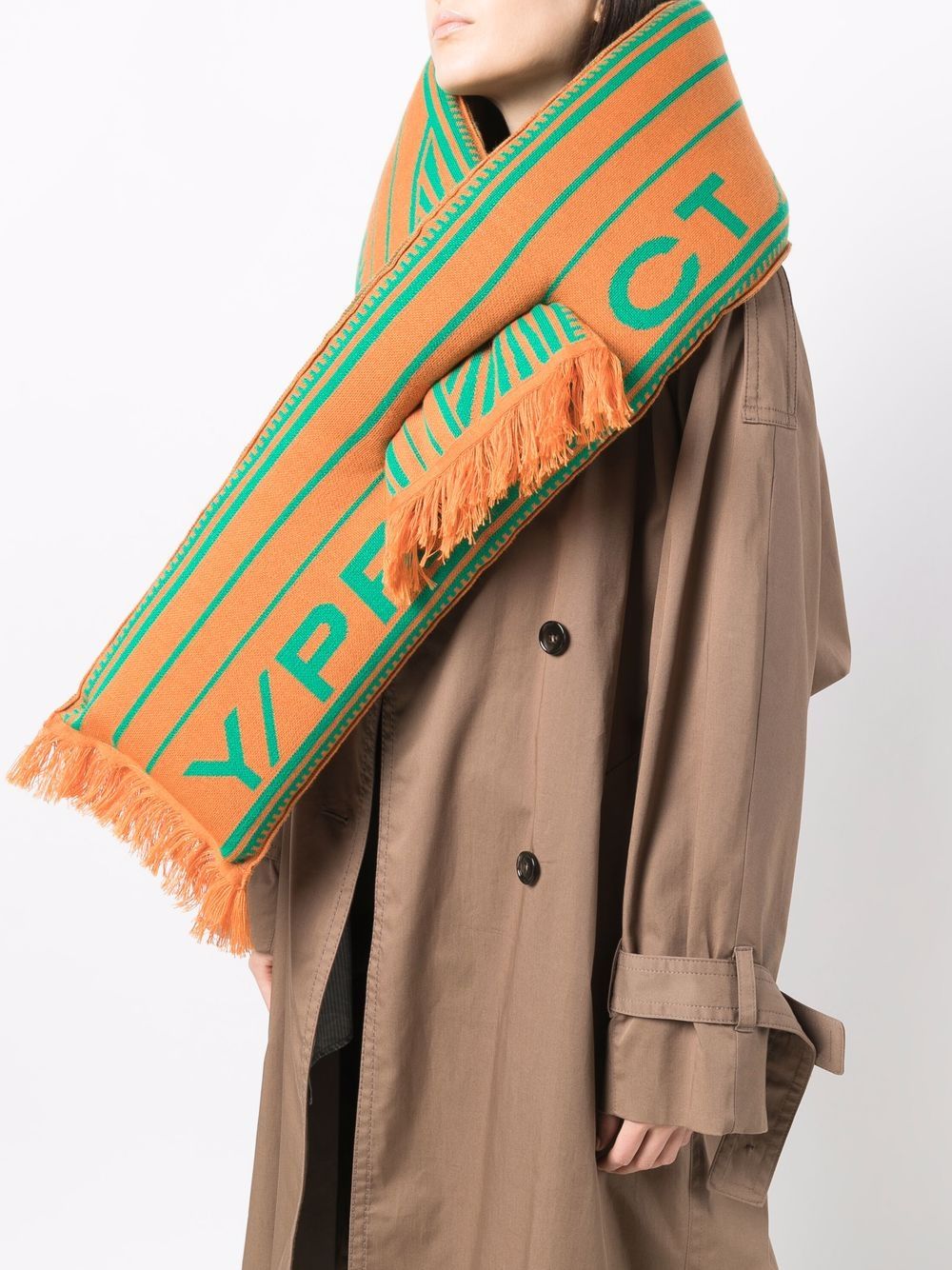 Y/Project logo embroidered scarf