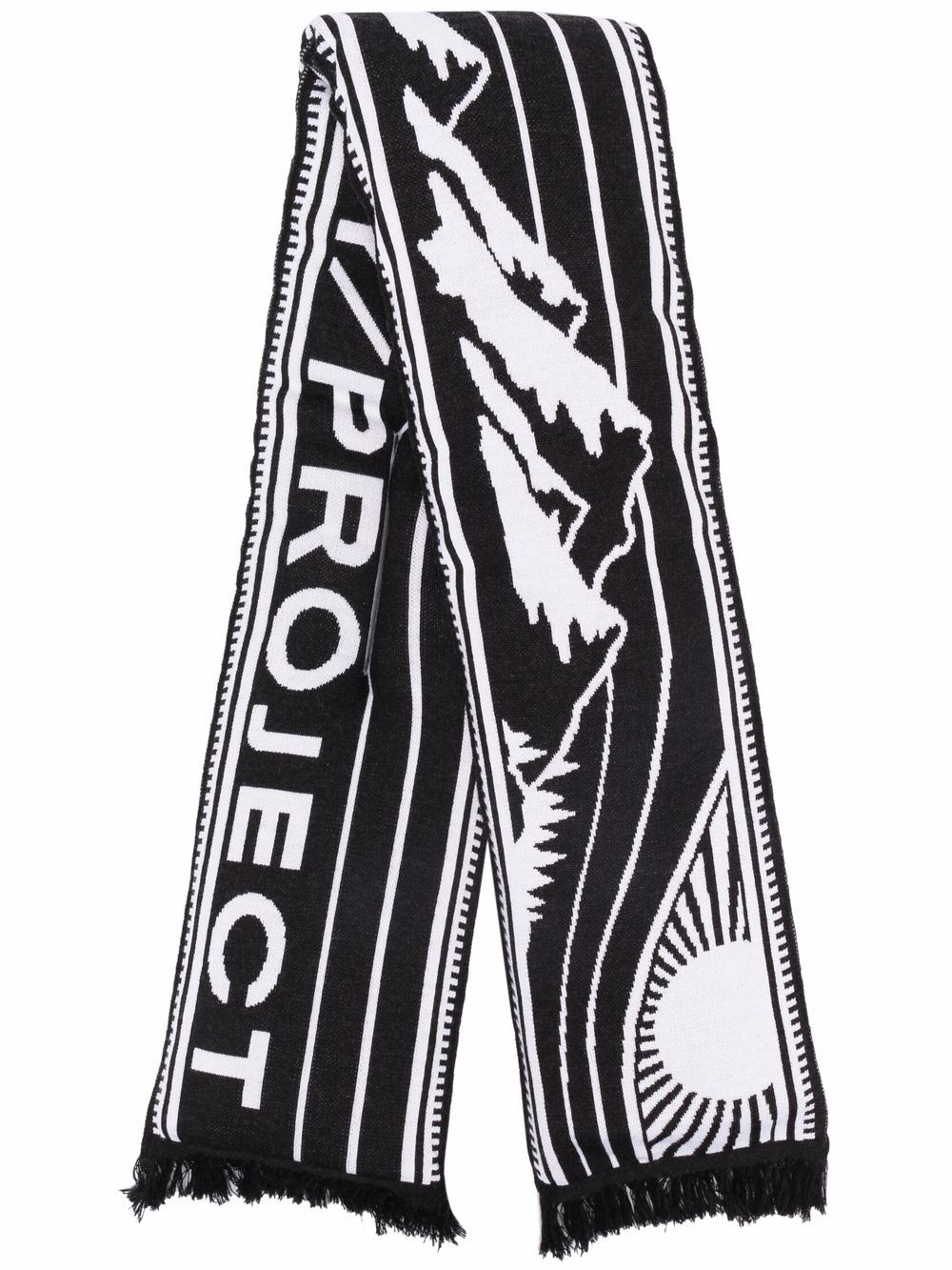 Y/Project mountain-logo knit scarf – DREEMS