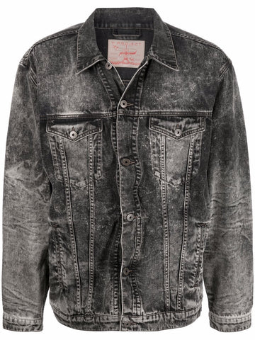 ジャケット・アウター Decoration custom chemicalwash denim jkt Urban Society mens embroidered denim street wear jean jacket