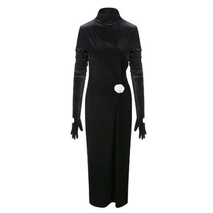 Yufash Black Velvet gown