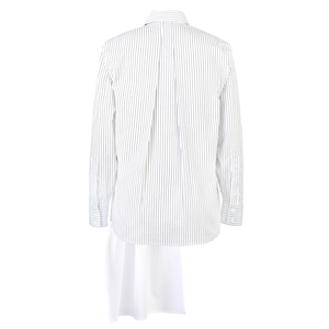 2WN Ame Half Body Pleated Color-Blocked Shirt-Tops-DREEMS
