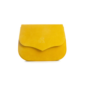 Alef Aniron Yellow Suede Leather Saddle Bag