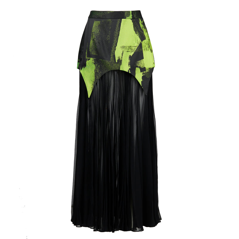 Ezie Designs Abstract Green Skirt