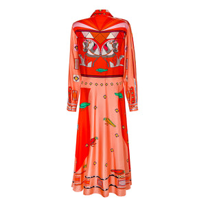 Kutnia Silk Long Zeugma Dress