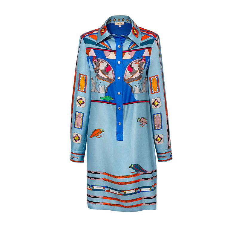 Kutnia Silk Short Zeugma Dress