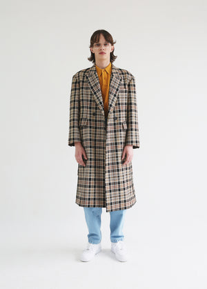 Nueque Belted Check Coat-Coats-DREEMS