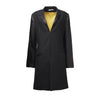 ATHANASIOU Black Coat with Printed Back-Outerwear-DREEMS