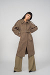 Carol Cao Coffee Army Wool Coat-Coats-DREEMS