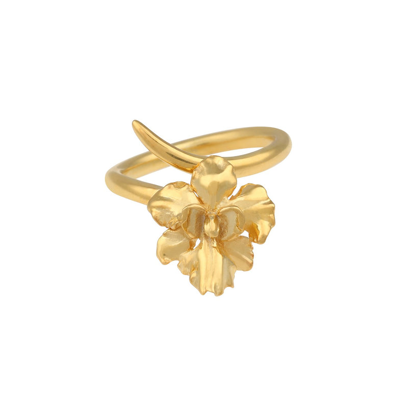 [in]trigue Reminisce Orchid Ring - Gold-Rings-DREEMS