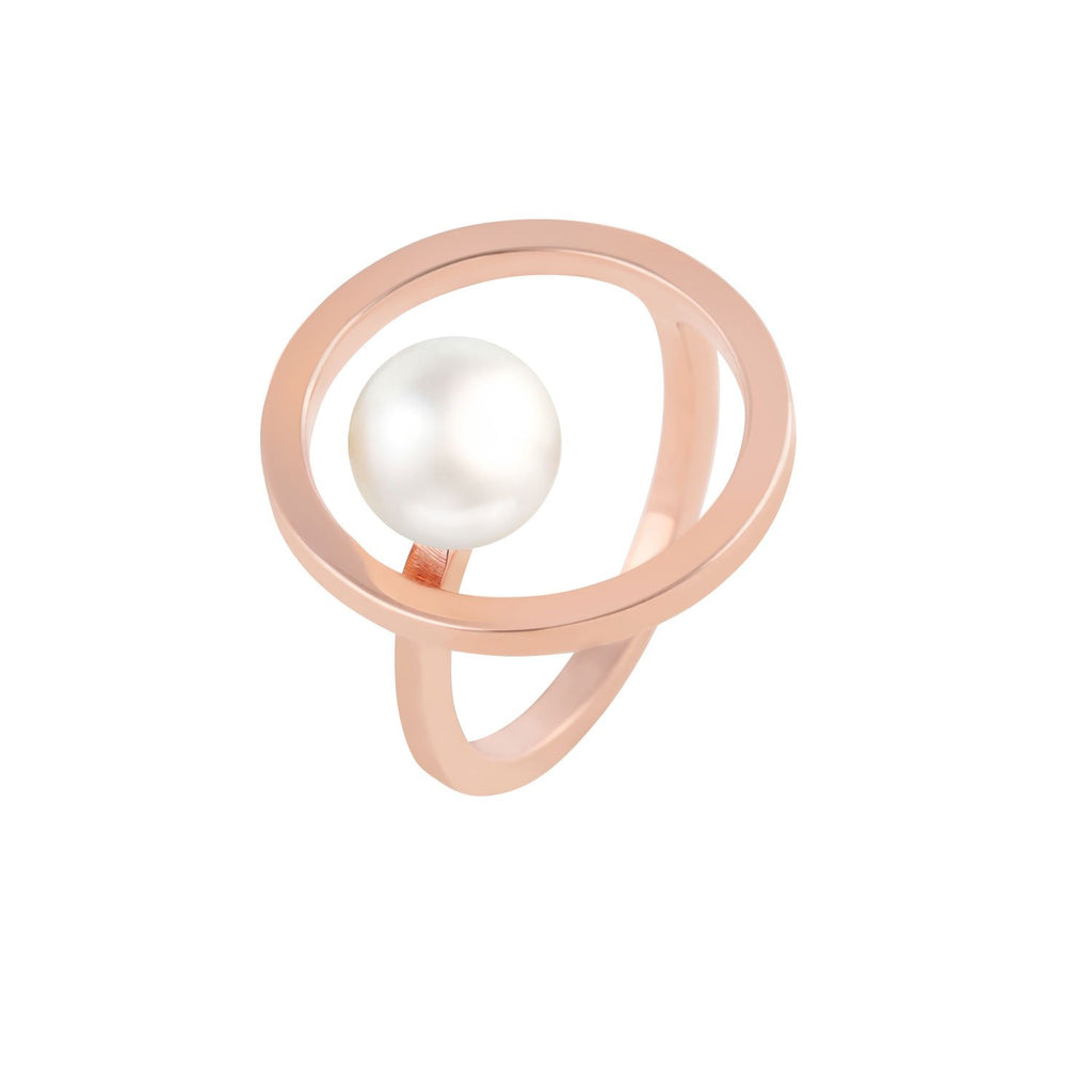 [in]trigue Voyage Pearl Ring – Rose Gold-Rings-DREEMS