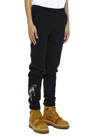 Khoman Room Rival Dogs Embroidered Joggers-Pants-DREEMS