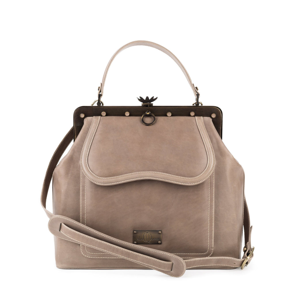 LaLaQueen Dr. Exclusive Handbag Grey-Bags-DREEMS