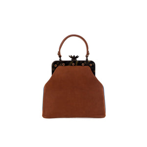 LaLaQueen Dr. Micro Exclusive Handbag Brown/Blue-Bags-DREEMS
