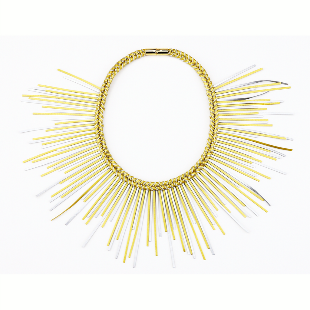 Leyla Gans Sunburst Necklace Gold, Silver