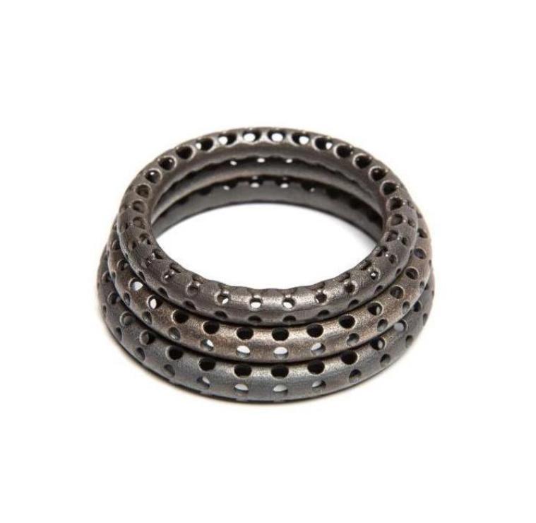 Monica Varela Uluzui Bangle Stainless Steel Black-Bracelets-DREEMS