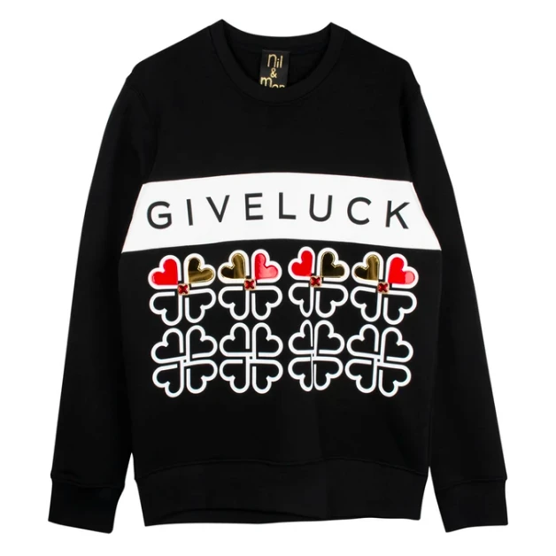 Nil & Mon Sweatshirt "GiveLuck"