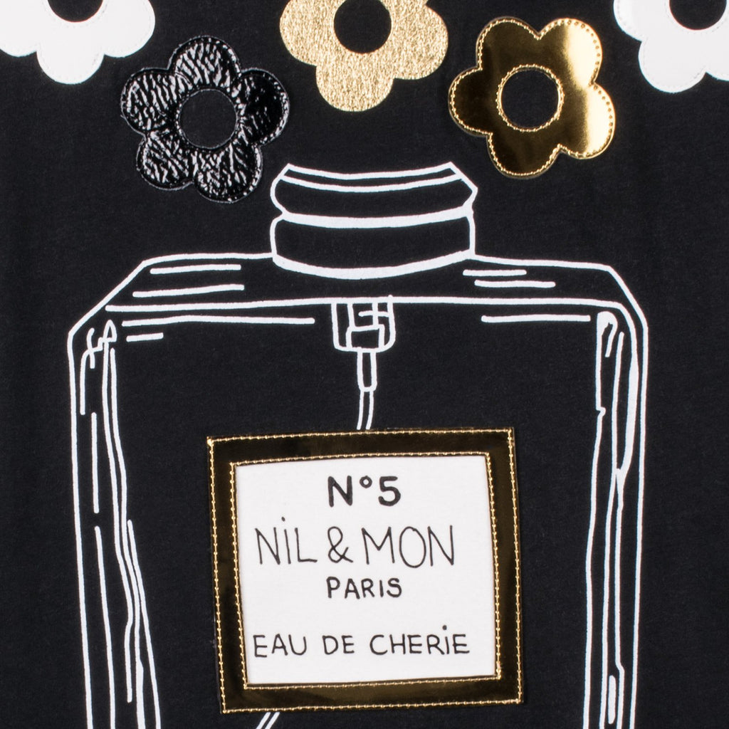 Nil & Mon T-shirt Black Roses-Tops-DREEMS