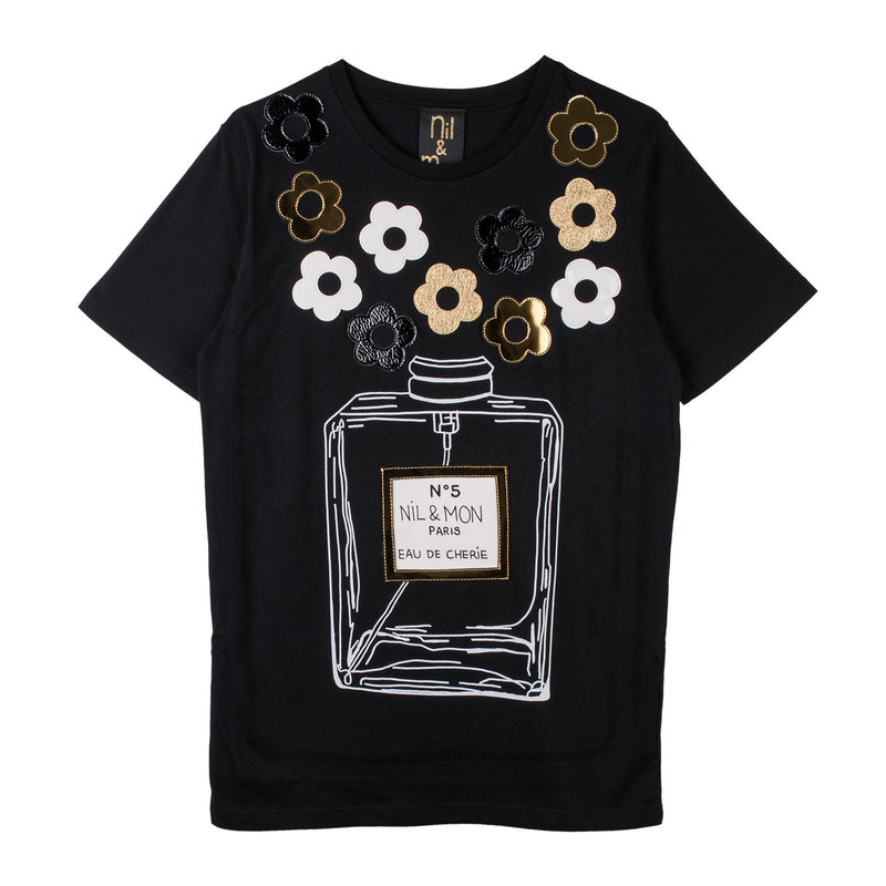 Nil & Mon T-shirt Black Roses-Tops-DREEMS