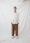 Nueque Oversized Linen-silk Shirts-Tops-DREEMS