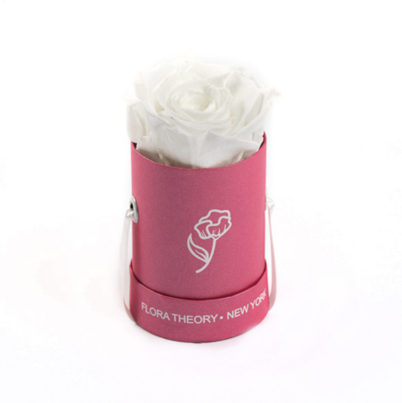 Preserved Roses Mini Pink Box – White-Flowers-DREEMS