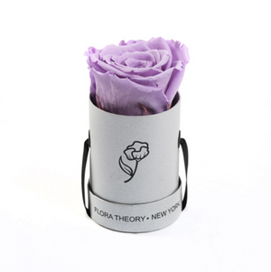 Preserved Roses Mini Silver Box – Magenta-Flowers-DREEMS