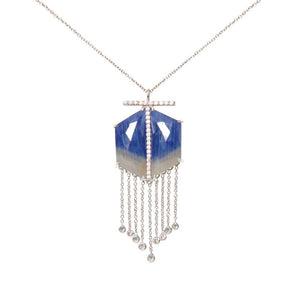 Ri Noor Sapphire Hexagon Pendant-Necklaces-DREEMS