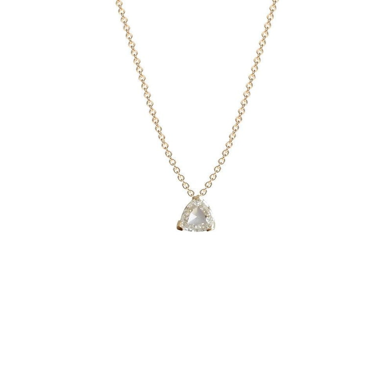 Ri Noor Trillion Rose Cut Diamond Pendant Necklace-Necklaces-DREEMS