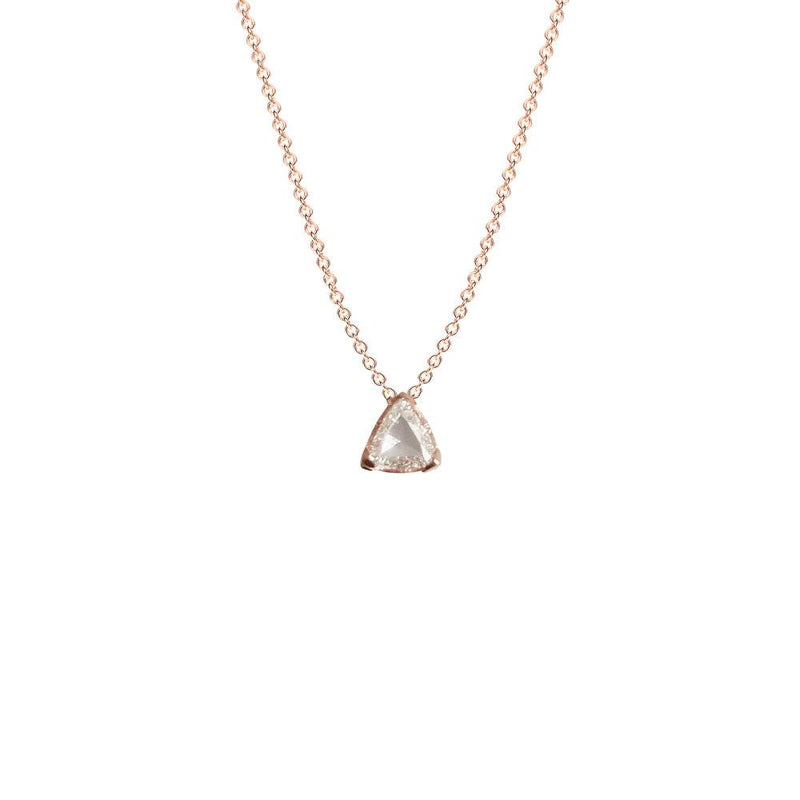 Ri Noor Trillion Rose Cut Diamond Pendant Necklace-Necklaces-DREEMS