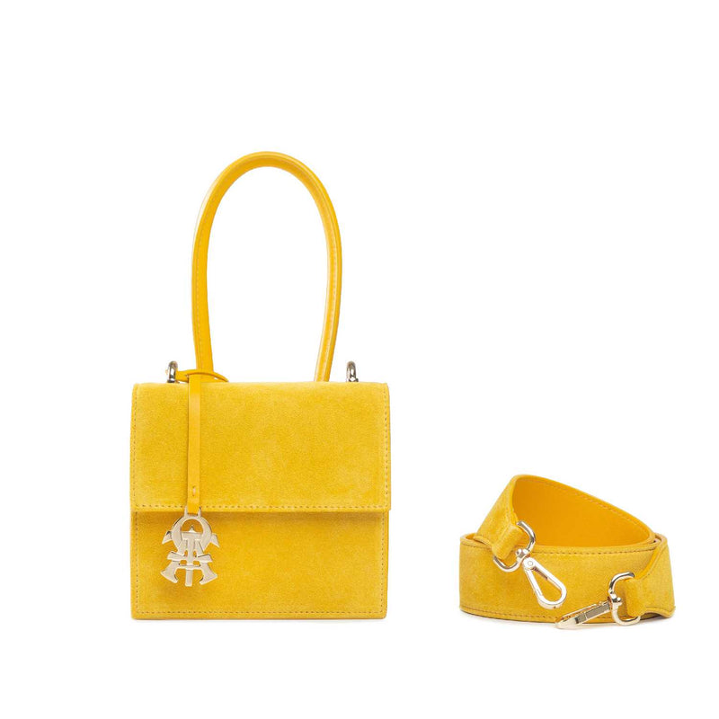 Alef Venus Yellow Suede Leather Handbag – DREEMS