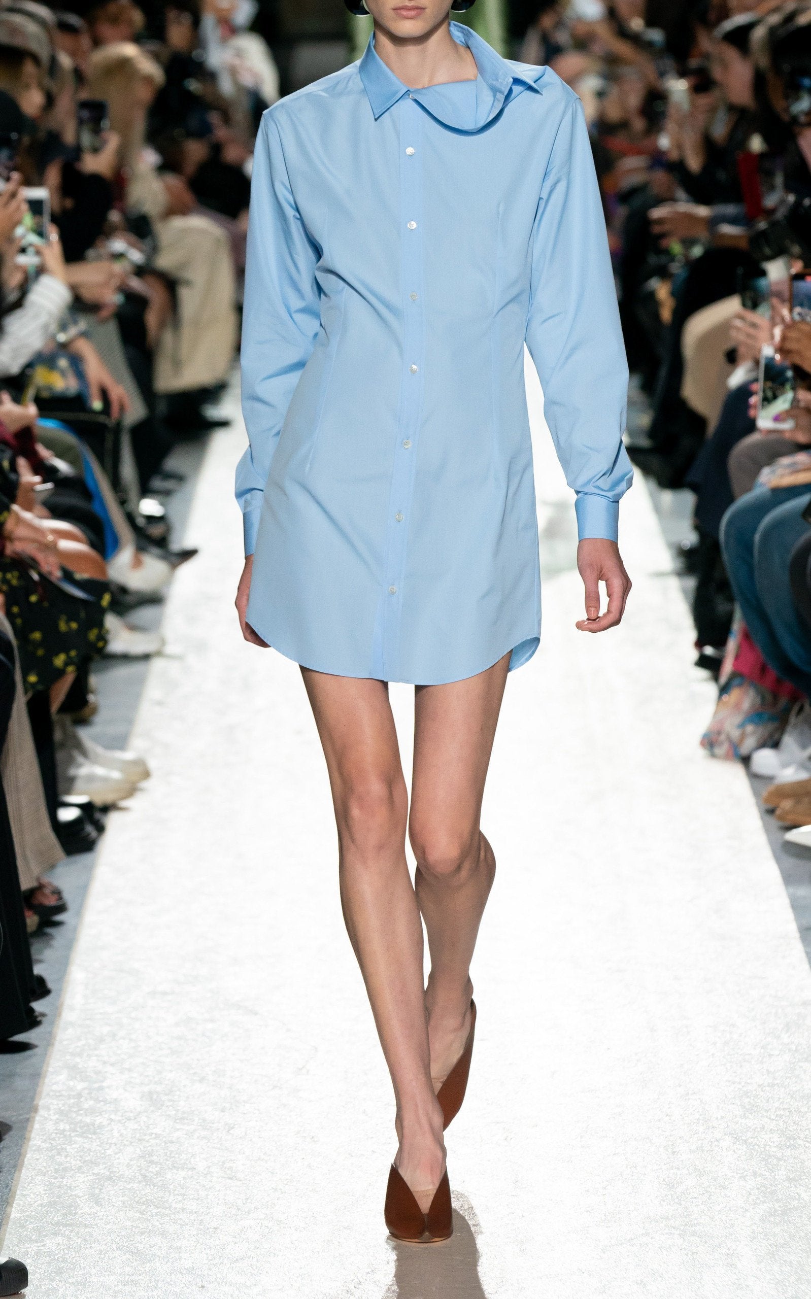 Y/Project Asymmetric Cotton Shirt Dress DREEMS Y/Project Asymmetric Cotton Shirt Dress DREEMS